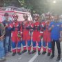 Mobil Box bermuatan Kabel IT Terguling Di Jalan Mangga Dua Raya Jakpus